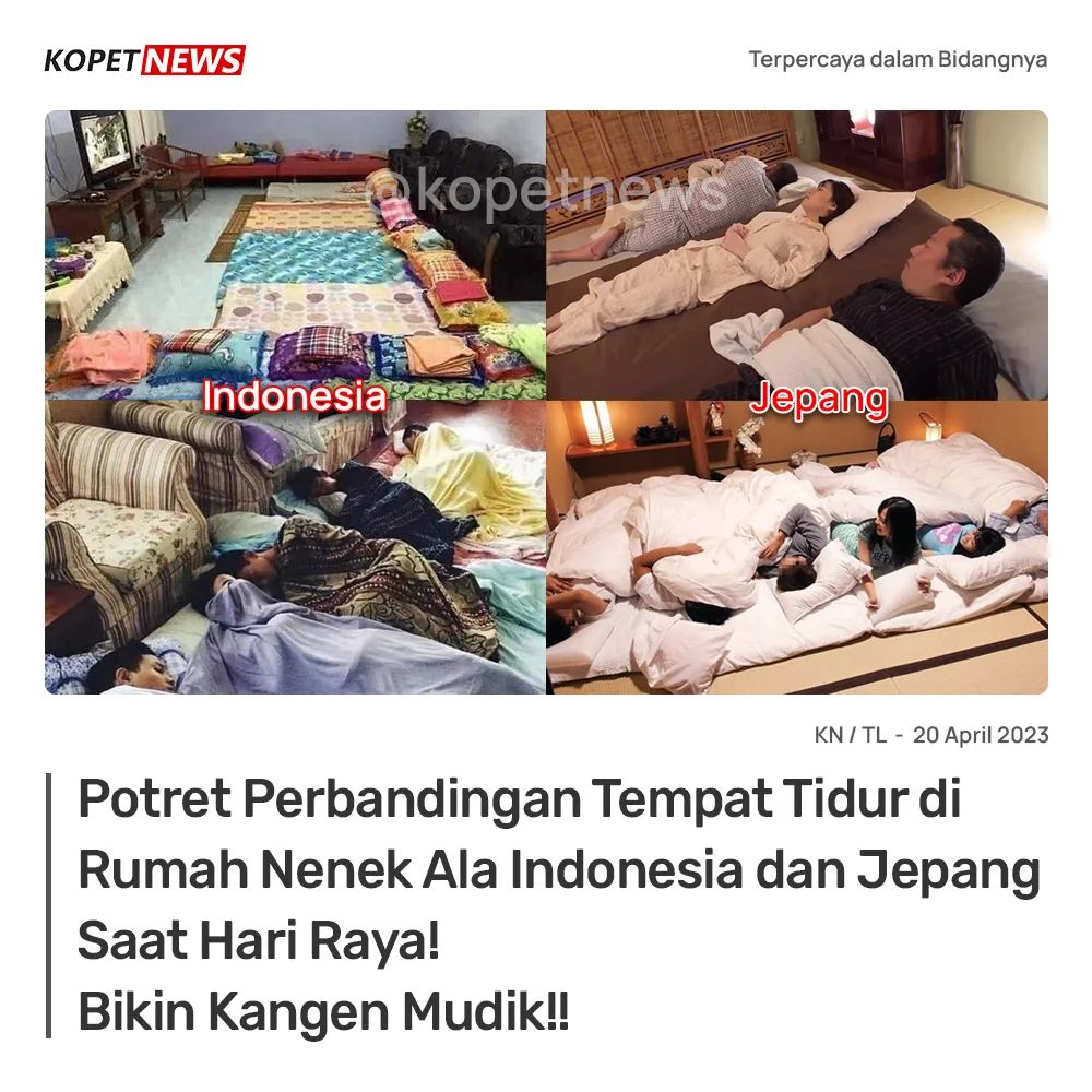 Potret Perbandingan Tempat Tidur di Rumah Nenek Ala Indonesia