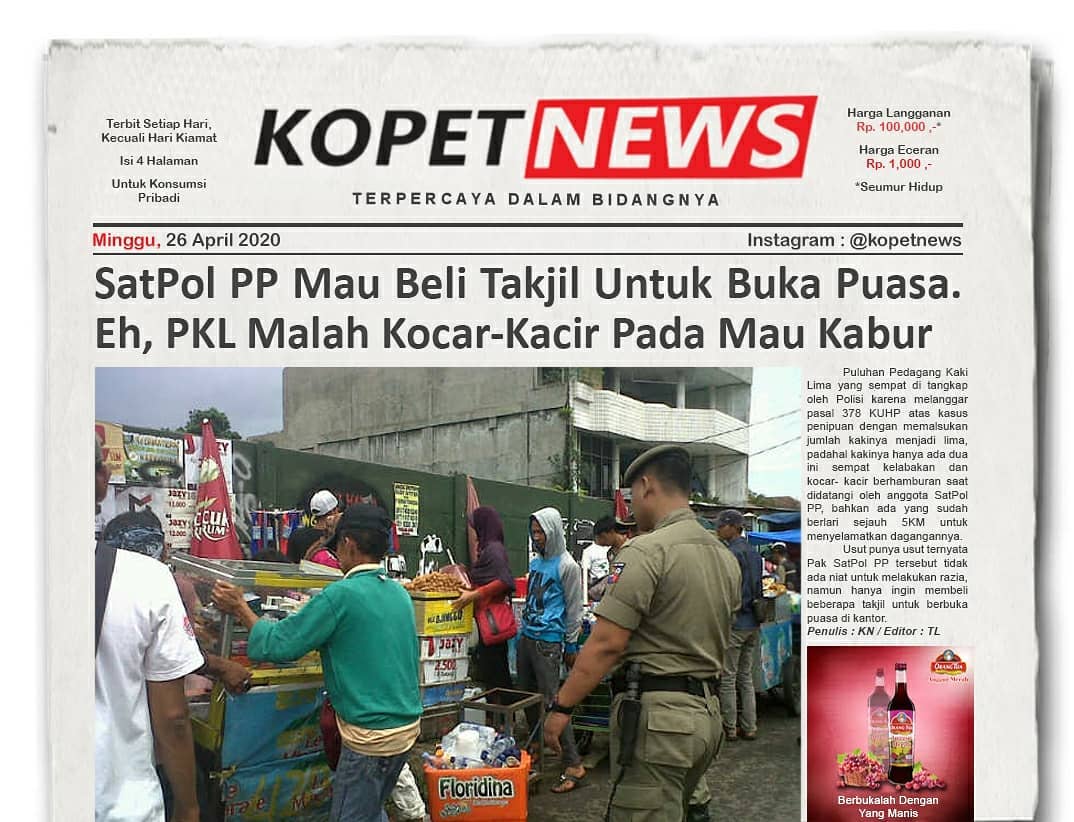 SatPol PP Mau Beli Takjil