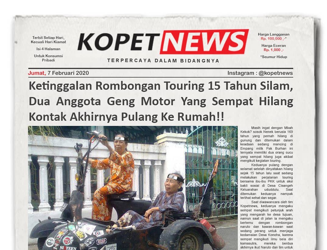 Ketinggalan Rombongan Touring