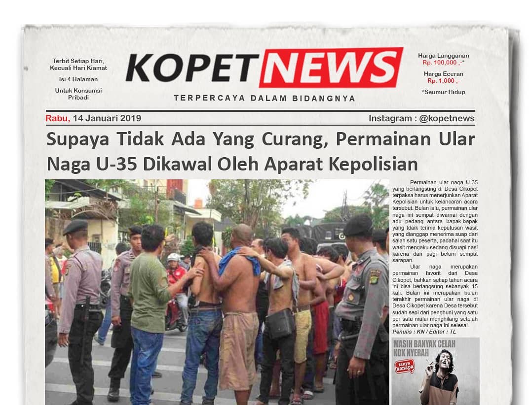 Supaya Tidak Ada Yang Curang, Permainan Ular Naga U-35 Dikawal Aparat Kepolisian