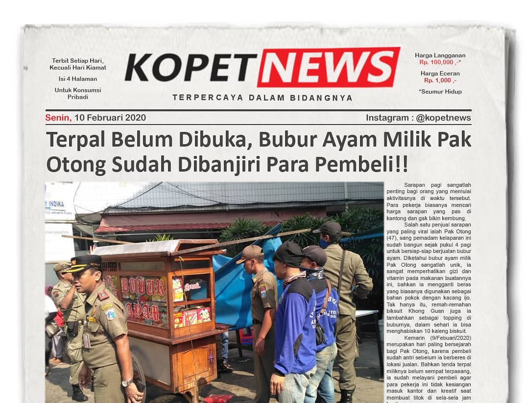 Terpal Belum Dibuka