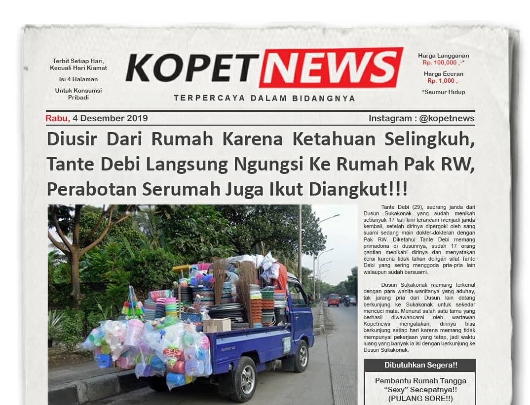 Diusir Dari Rumah Karena Ketahuan Selingkuh, Tante Debi Langsung Ngusing Ke Rumah Pak RW, Perabotan Serumah Juga Ikut Diangkat!!!