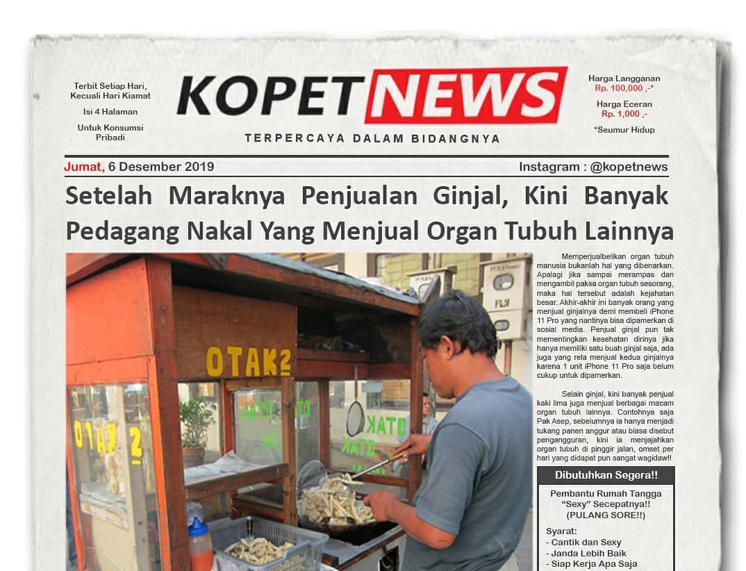 Setelah Maraknya Penjualan Ginjal, Kini Banyak Pedagang Nakal Yang Menjual Organ Tubuh Lainnya