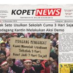 Kak Seto Usulkan Sekolah Cuman 3 Hari Saja, Pedagang Kantin Melakukan Aksi Demo