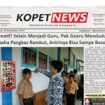 Kreatif! Selain Menjadi Guru, Pak Goeru Membuka Usaha Pangkas Rambut, Antrinya Bisa Sampe Besok