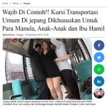 Wajib Di Contoh!! Kursi Transportasi Umum Di Jepang Di Khususkan Untuk Para Manula, Anak-Anak dan Ibu Hamil