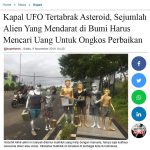Kapal UFO Tertabrak Asteroid, Sejumlah Alien Yang Mendarat di Bumi Harus Mencari Uang Untuk Ongkos Perbaikan