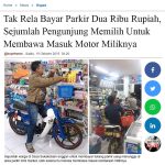 Tak Rela Bayar Parkir Dua Ribu Rupiah Sejumlah Pengunjung Memilih Untuk Membawa Masuk Miliknya