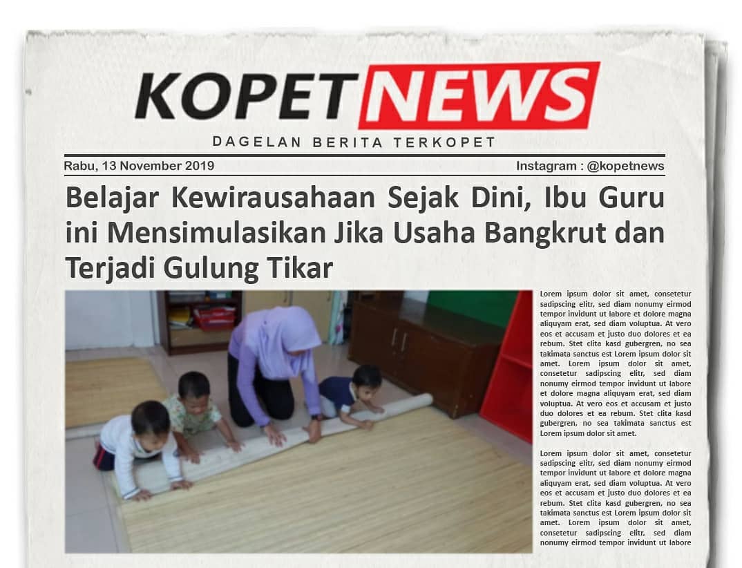 Belajar Kewirausahaan Sejak Dini, Ibu Guru ini Mensimulasikan Jika Usaha Bangkrut dan Terjadi Gulung Tikar