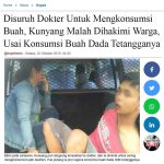 Disuruh Dokter Untuk Mengkonsumsi Buah, Kunyak Malah Dihakimi Warga, Usai Konsumesi Buah Dada Tetangganya