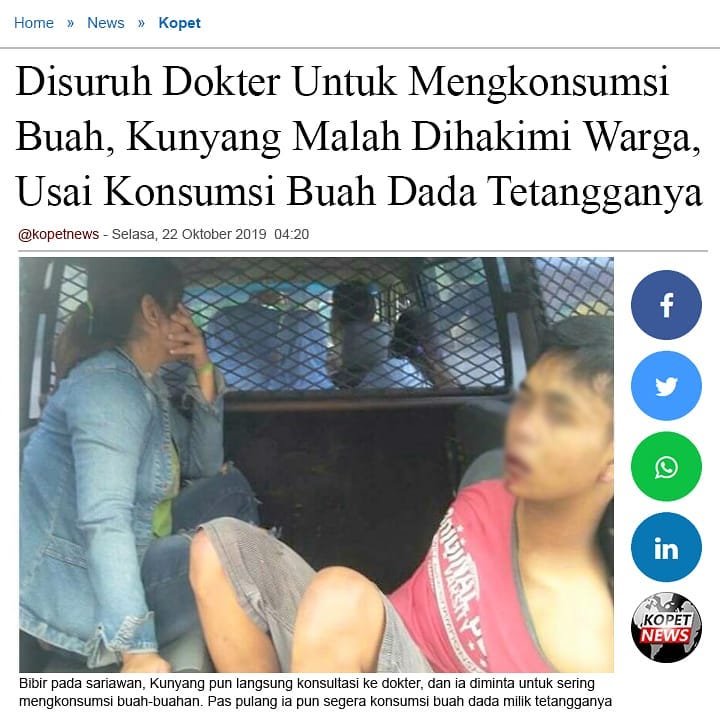 Disuruh Dokter Untuk Mengkonsumsi Buah, Kunyak Malah Dihakimi Warga, Usai Konsumesi Buah Dada Tetangganya