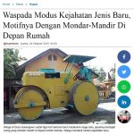 Waspada Modus Kejahatan Jenis Baru, Motifnya Dengan Mondar-Mandir Di Depan Rumah