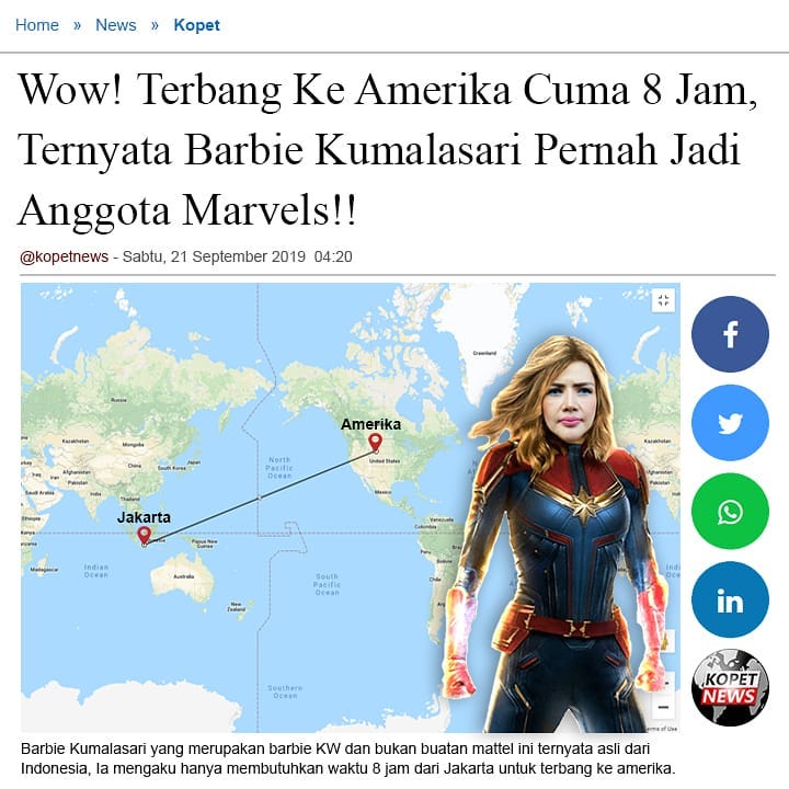 Wow! Terbang Ke Amerika Cuman 8 Jam, Ternyata Barbie Kumalasari Pernah Jadi Anggota Marvels!!