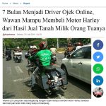 7 Bulan Menjadi Driver Ojek Online, Wawan Mampu Membeli Motor Harley dari Hasil Jual Tanah Milik Orang Tuanya