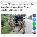 Sedang Menyamar Jadi Orang Gila, Youtuber Ternama Baim Wong Diciduk Oleh Satpol PP