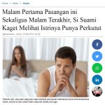 Malam Pertama Pasangan ini Sekaligus Malam Terakhir, Si Suami Kaget Melihat Istrinya Punya Perkukut